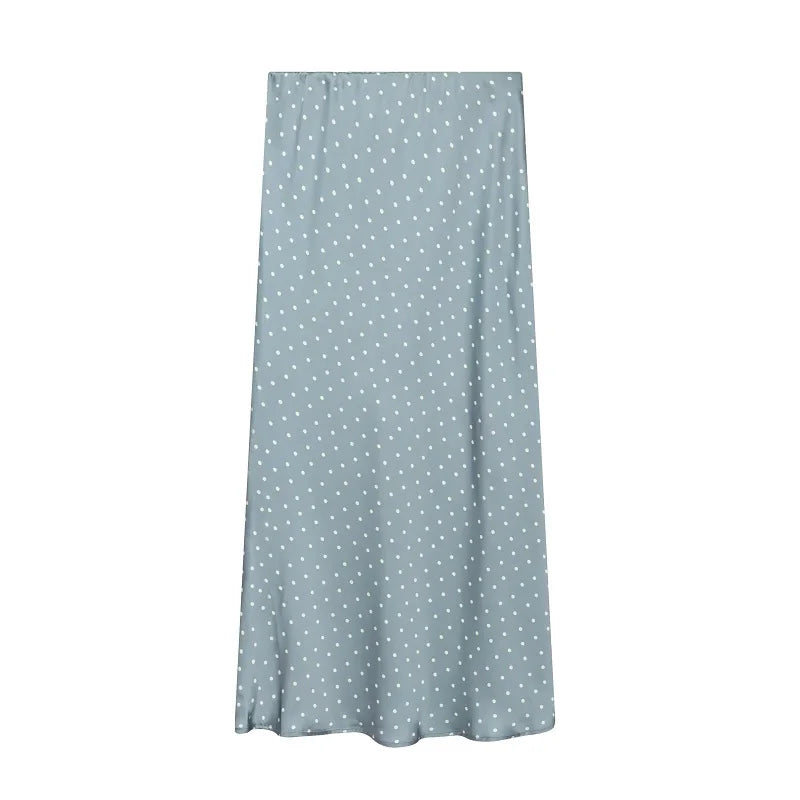 Elegant Satin Midi Skirt | High Waist | Office & Party
