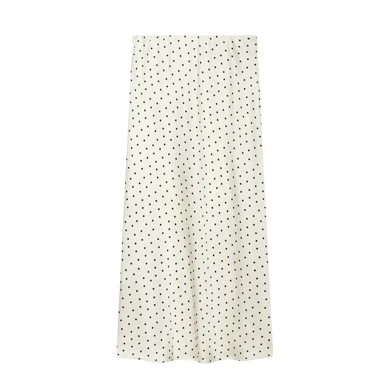 Elegant Satin Midi Skirt | High Waist | Office & Party