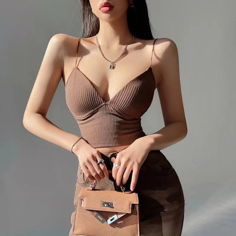 women's backless crop top