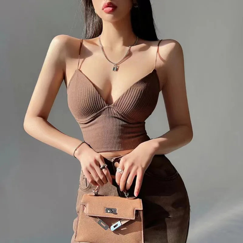 women's backless crop top
